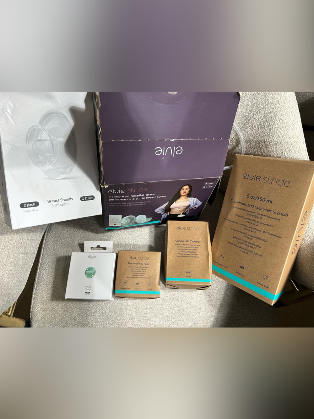 Elvie Stride wearable pump Used with new accessories